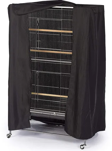 Parrot Cage Cover - Birdcage Cover and Dustproof Covers - Good Night Cover for Parrots - 210D Oxford Cloth - 88*63*120cm - Universal - Blackout - Waterproof - Black