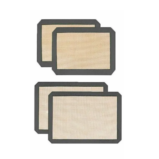 Silicone Baking Mat Non Stick Reusable Sheet for Pastry Dough Cookie Oven Bakeware - Grey 4PCS(2*30X21+2*42X29.5CM)