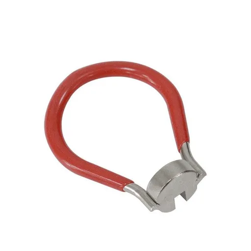 Bicycle Spoke Wrench Wheel Truing Tool Bike Spoke Adjustment Repair Tool Steel Rim Alignment Tool with Rubber Grip - Red