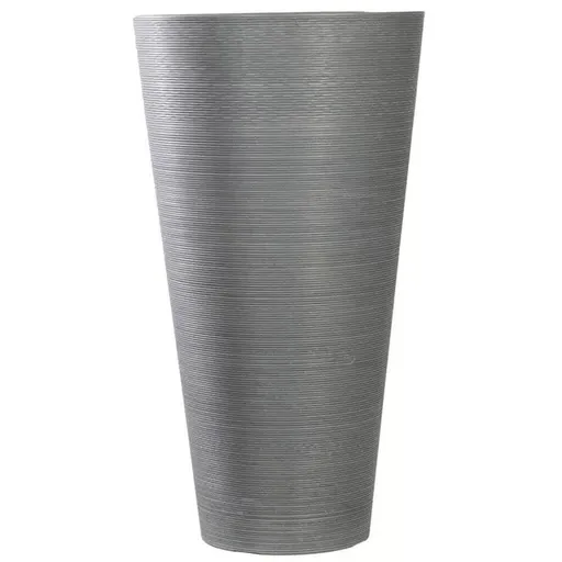 Large Modern Grey Round Planter 71cm Textured Design
