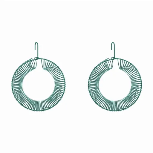 2X Peanut Wreath Bird Feeder 16 Inch, Rust & Waterproof, Solid Steel Durables Whole Peanut Wild Bird Feeder with Hook