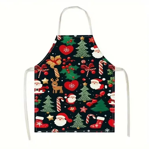 Cheer Christmas & Halloween Apron, 75x65 cm Heavy Cotton Linen, sturdy and durable, large size offers extra coverage, machine washable for effortless care.