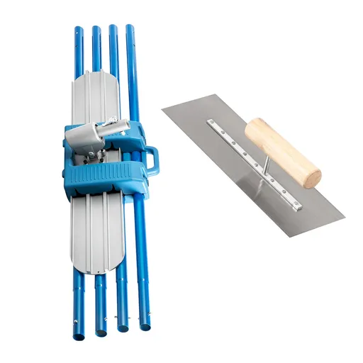 Bull Float Magnesium Concrete Float 48 x 8" Round End Concrete Float Tool Cement Tool Bull Concrete Kit Bull Float with 4 Float Handle Bull Float Bracket Concrete Tools Finishing Bull Float
