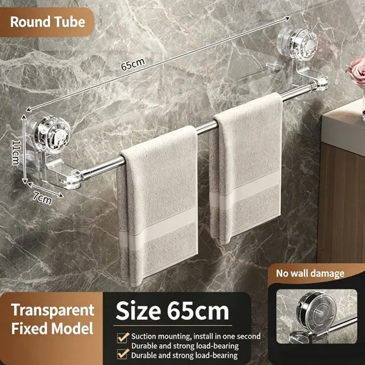 Punch-Free Fixed Wall Mount Shoe Organiser, Hanging Drain Design Slipper Bracket For Washroom, Clear Transparent Fixed Type, 65cm, Practical Behind Door Storage Gear