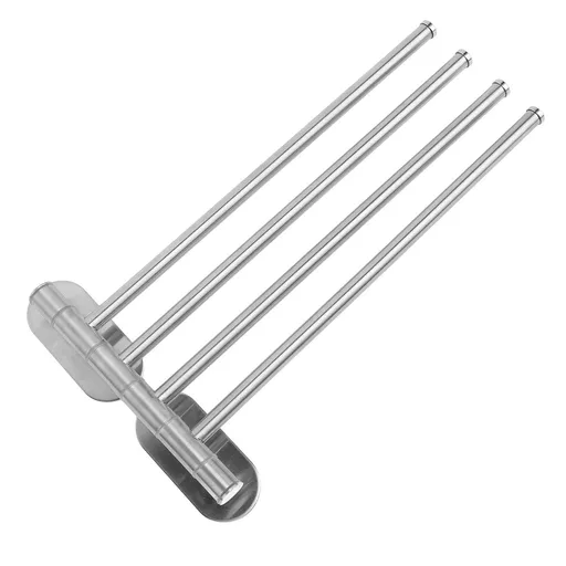 Swivel Towel Bar Swing Out Towel Rack for Bathroom Wall Towel Holder 304 Stainless Steel 4 Arm