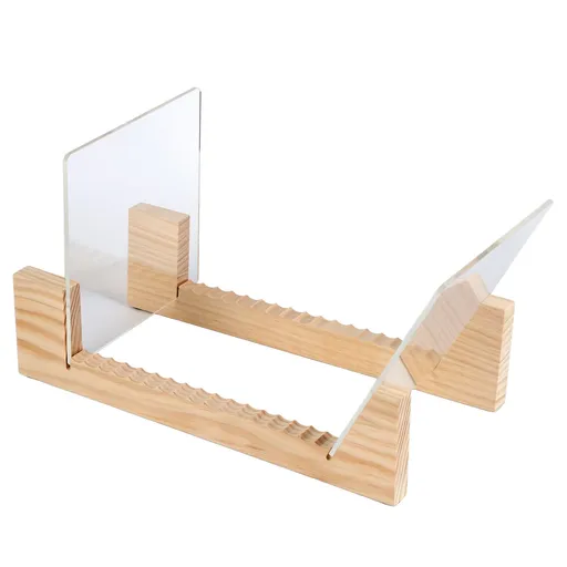 Vinyl Record Storage Holder Stand Rack Wooden CD Display Stand Stackable Modern CD Holder Record Storage Shelf for Displaying 7-12 inch Vinyl Records