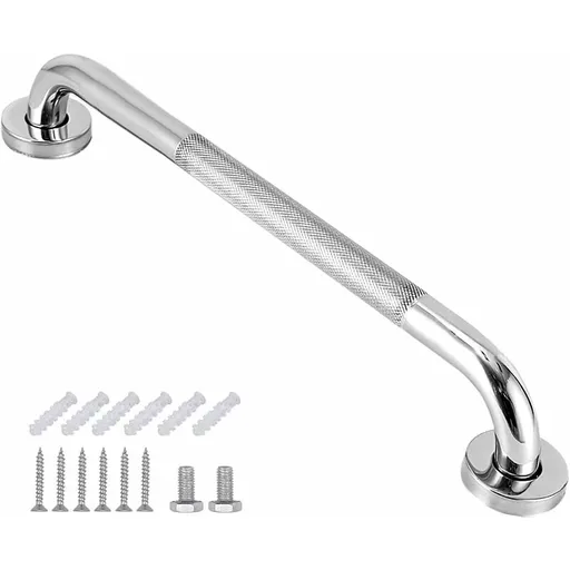 Bathroom Grab Bar, Sus 304 Stainless Steel Bathtub Handle With Non-Slip Grip, Toilet Grab Bar For