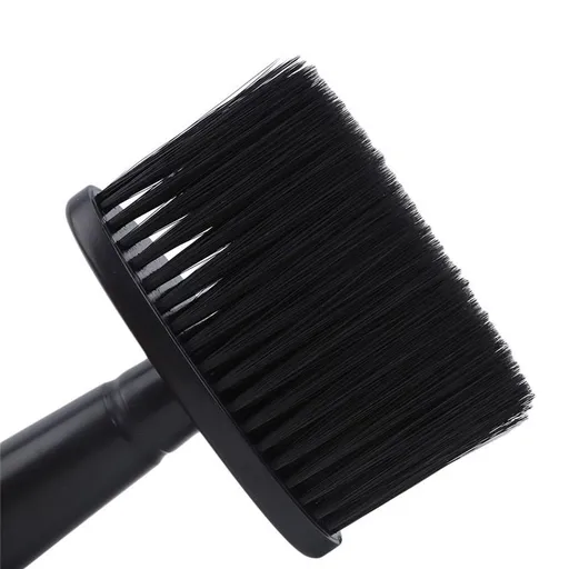 Black silver plated handle, plastic neck, broken hair, cleaning brush, beard brush off Hair Around Neckline and Ears