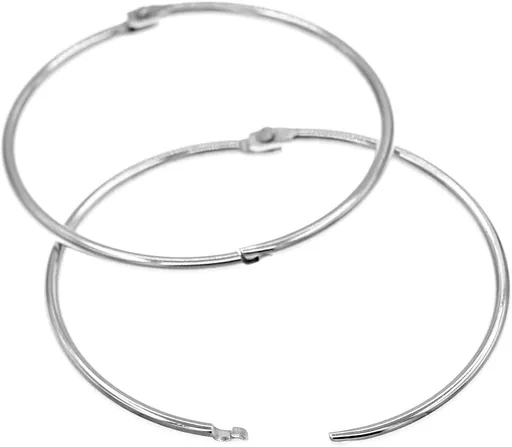 3 Inch Extra Large Metal Book Rings - Loose Leaf Binder Rings, Easy to Open and Close, 20 Pack Jumbo Silver Circular Shower Curtain Ring Loops for Drape, Bathroom, Home Decor (76 mm)