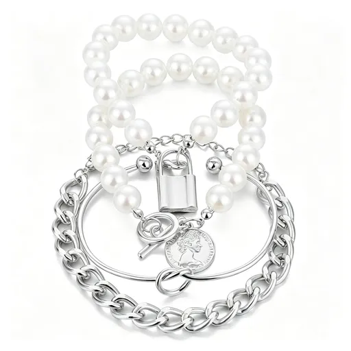 Trendy Layered Irregular Bracelet Set Women Minimalist Bangle Set h56525 Popular Christmas Holiday Gift
