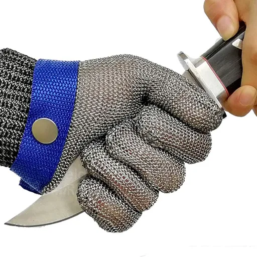 Cut Resistant Glove Stainless Steel Mesh Metal Glove, Food Grade for Kitchen Cooking, Butcher Meat Cutting (M)