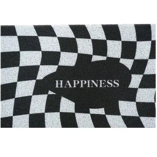 Checkerboard Kitchen Rugs Washable Hallway Entry Carpet Non Slip Entryway Runner Mat for Home Restaurant Office Black