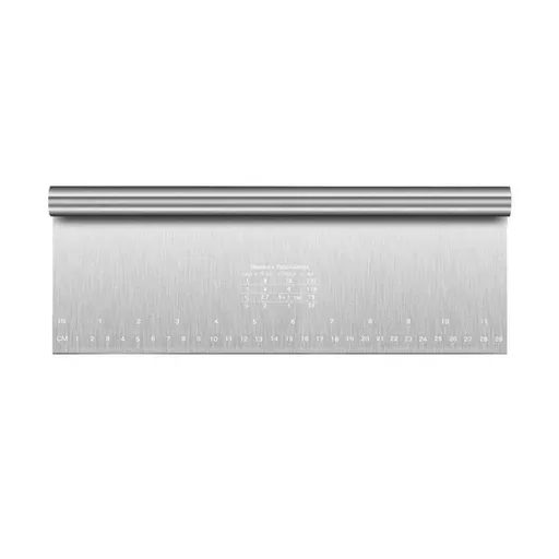 Stainless Steel Dough Cutter Knife Measurement Scraper Pastry Baking Tool - 30cm