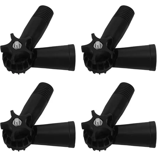 4pcs Rotatable 22mm Threaded Plastic Pole Adapter for Dusters and Paint Brushes, Smooth Swivel Action for Narrow Gaps under Furniture and Ceiling Corners