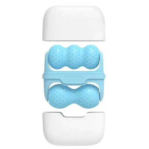Double-Sided Dual Ice Roller Beauty Device, Household Cold Compress Roller, Lifting and De-Puffing Full-Body Massager—Blue
