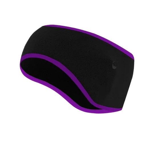 Winter Fleece Ear Warmer Headband with Button Straps for Running Cycling Hiking Outdoor Sports