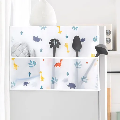Refrigerator Fridge Cover Multifunctional Protector with Storage Bags for Home Decor Cover Washing Machine Waterproof Cover