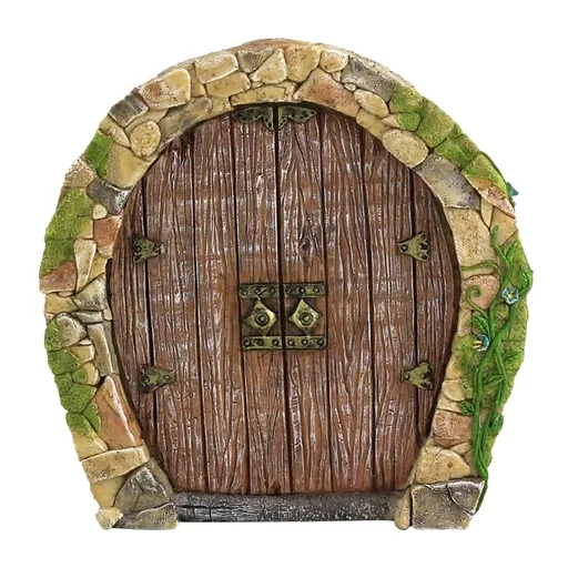 Fairy Door for Trees Miniature Fairy Garden Outdoor Decor Accessories Yard Art Sculpture Decoration for Kids Room Wall Trees