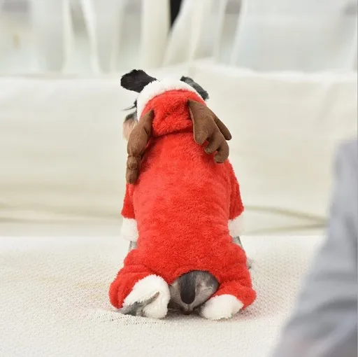 Odd Pet Dog Winter Coat Elk Four Legged Clothes red elk S