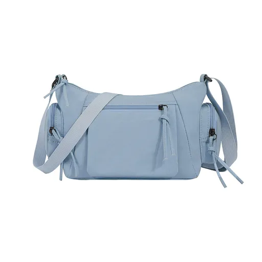 Blue Chic Lightweight Multi-Pocket Oxford Crossbody Bag - Waterproof Retro Shoulder Bag for Women