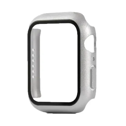 For Apple Watch iWatch Series SE 6 5 4 3 2 1 Case Full Glass Cover 38mm - Silver