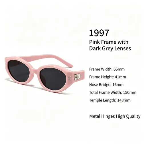 Sweet Pink Frame Grey Lens Cat Eye Sunglasses UV400, Youthful Cute Daily Outfit Match, for Christmas Gifting