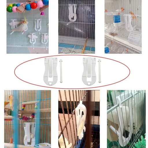 2 Pack Holder for Birds Cage with Perches Stand Cuttlefish Cuddle Bones Feeder Clip for Parakeet Cockatiel Budgie Sharp Beaks