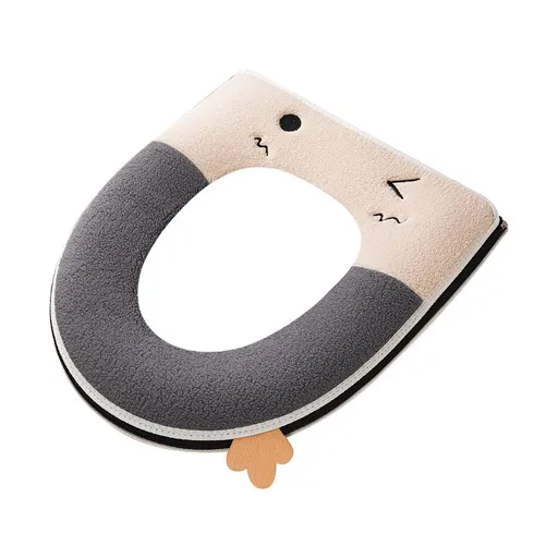 Thicker Bathroom Soft Toilet Seat Cover Pad with Handle Toilet Lid Cover Cushion Soft Thicker Washable Fits All Oval Toilet Seats