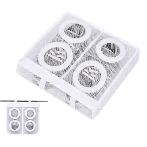2Pcs Shoe Washing Bag Washing and Drying Polyester Structure Sneaker Laundry Bag for Home Gym Travel Daily Life