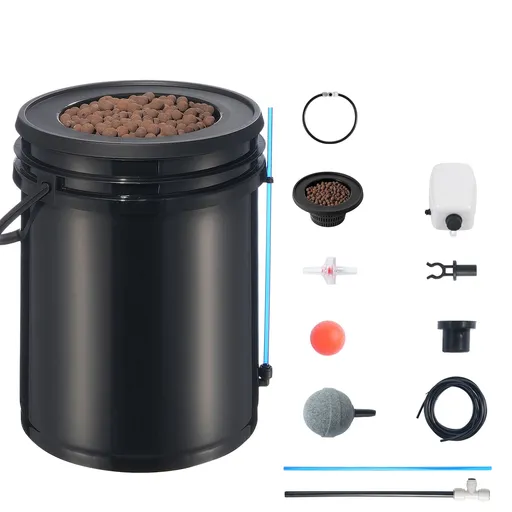 DWC Hydroponics Grow System Deep Water Culture with Top Drip 1 Bucket 20L
