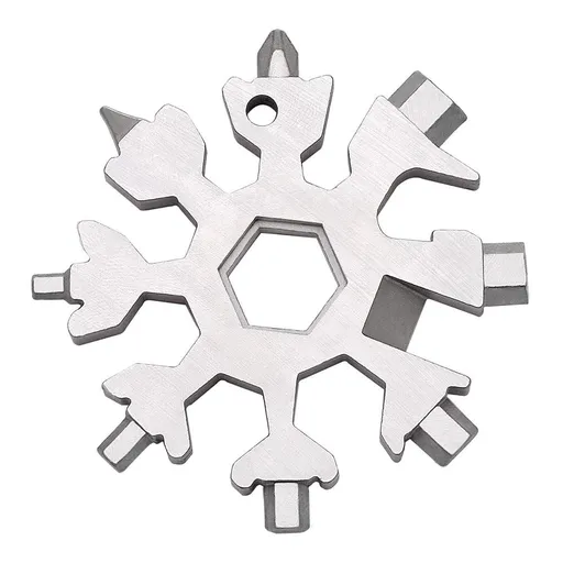 18-in-1 Snowflake Multi-Tool Screwdriver, Stainless Steel 18-1 Multitool Snow Tool,Best Gift for mens