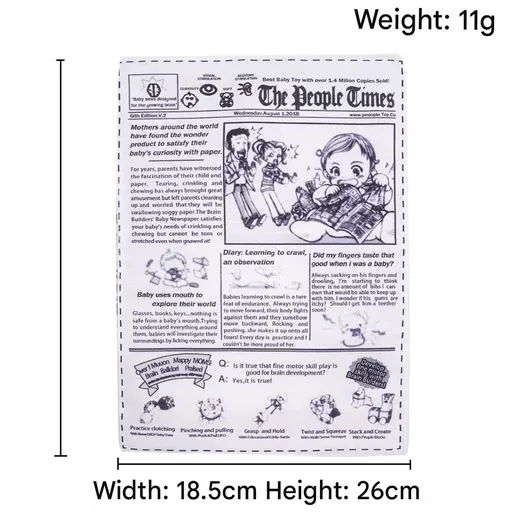 Dog Chew Toy Set - 10 Piece Crinkle Newspaper Sound Toys for Dogs