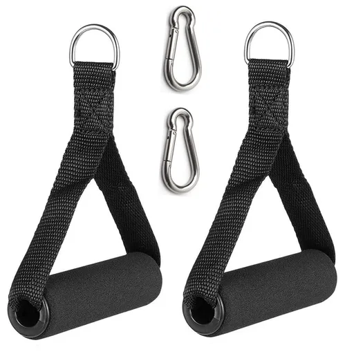 Heavy Duty Handle for Training with Carabiners Grip Attachments for Cable Machines Gym Equipment Resistance