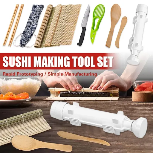 Sushi Making Tool Set for Home Kitchen DIY Sushi Rolls Professional Grade