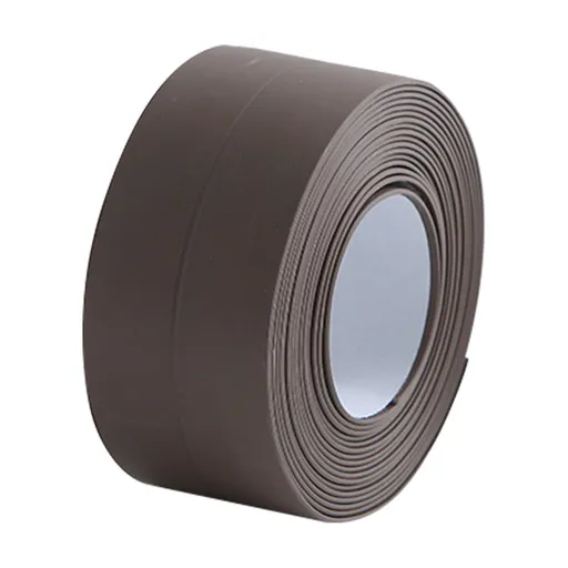 1 Roll PE Self Adhesive Caulk Tape, Mildew Resistant Waterproof Sealing Strip for Baths, Showers, Toilets, Kitchen Benches and Tiles, Clear