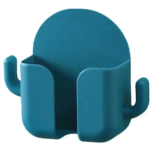 3PCS Wall Mount Phone Holder with Hooks, Remote Wall-Mounted Phone Brackets Holder Plastic Charging Phone Stand for Bedroom