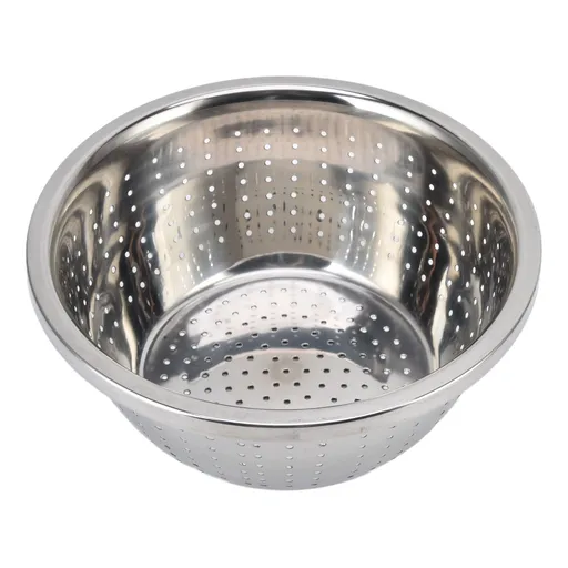 Vegetable Washing Basket Rustproof Multifunction Stainless Steel Colander for Kitchen Household Silver22cm