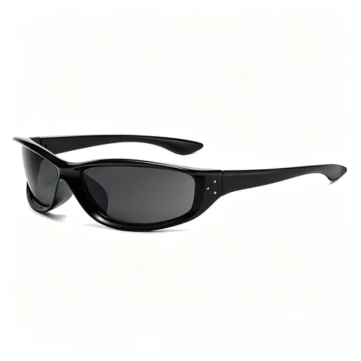 Black Frame Dark Gray Lens | Y2K Cyberpunk Biker Sunglasses | Christmas Y2K Cyber Party Gift | UV400 Protection Beach Pose Stylish Sun Glasses