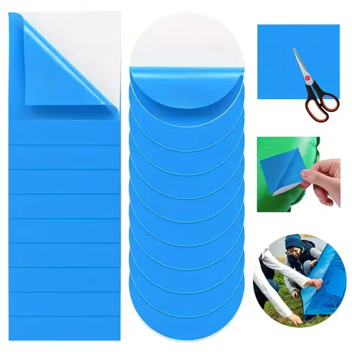 20 Pieces Pool Liner Repair Patch Self-Adhesive PVC Patch Repair Kit Vinyl Inflatable Patches for Air Mattress Bounce House Swimming Pool Canopy Floats Tubes Air Bed Inflatable Boats(Blue)