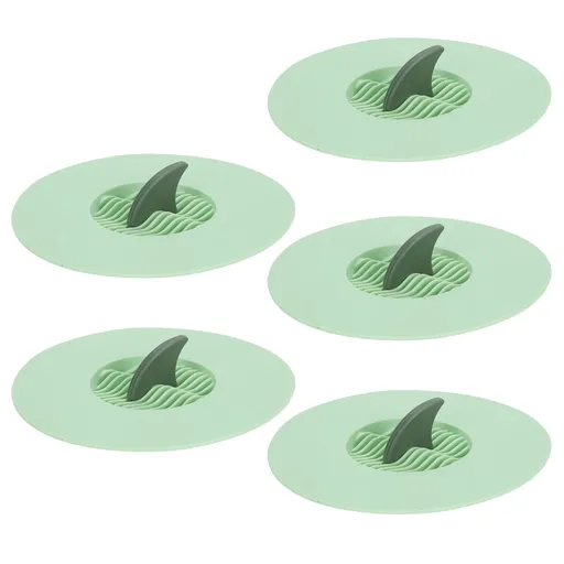 5 Piece Kitchen Sink Drain Plugs Strainer Water Stopper Bathroom Accessories Green