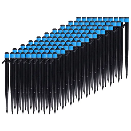 100Pcs/Bag Drip Irrigation Emitters 18cm Universal 360 Degree Drip Sprinkler Head for 4/7mm Tube