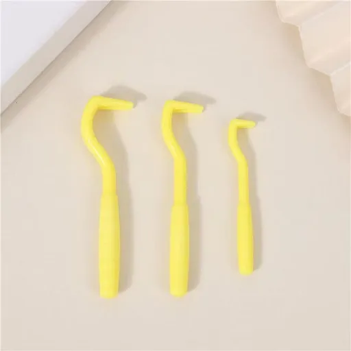 2-Pack Yellow Pet Tick Remover Tool Set - Small Medium Large Flea and Tick Hook Removers