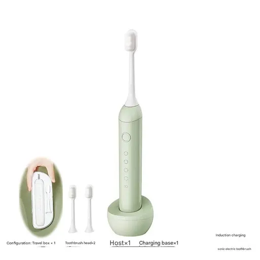 Sonic Electric Toothbrush 31000 VPM 4 Modes 10000 Soft Bristles Green