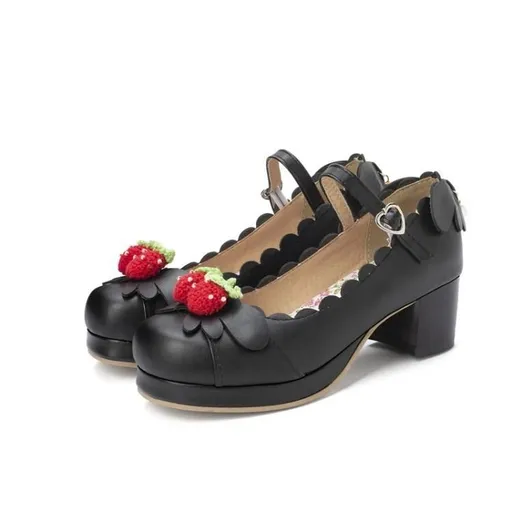 Hod Health & Home Berry Babe Mary Janes Lolita Shoes - Black - 5