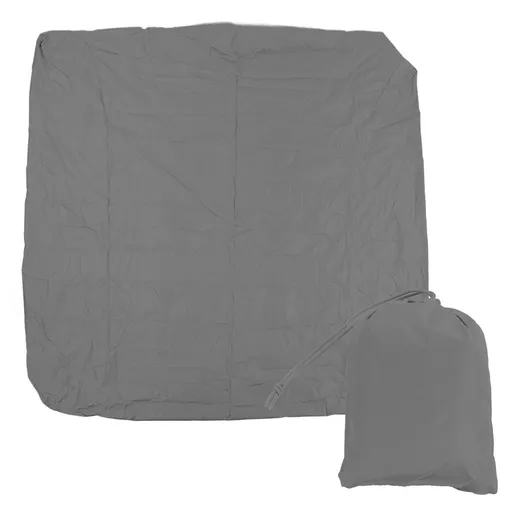 Hot Tub Cover Waterproof 190 Silver Coated Polyester Taffeta Weather Resistant Foldable Protector 231x231x30cm Grey