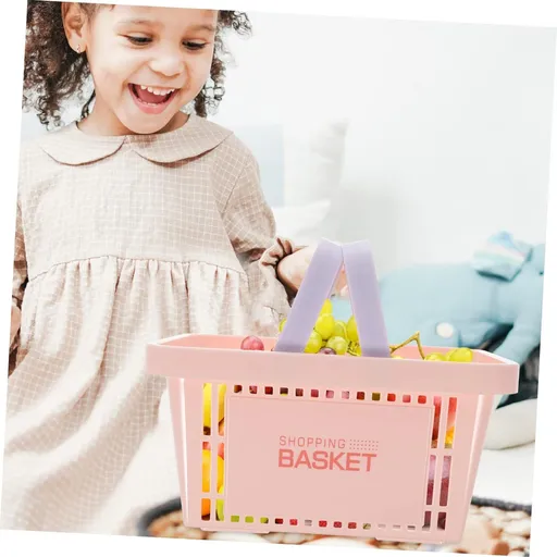 Spa Plastic Storage Shower Basket with Handle for Bathroom, Health, Cosmetics, Hair Supplies and Beauty Products, Small