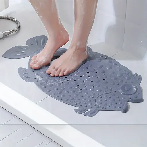 Bathroom Anti Slip Mat Shower Bathtub Non-Slip Mat Floor Mat Home Bathroom Floor Mat 1pc Grey