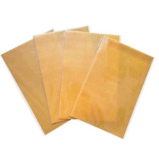 4 Piece Cuttable Kitchen Anti-slip Mat Anti-fouling Refrigerator Drawer Liner Mat Orange