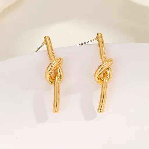 Gold Earrings for Women Girls Knot Hoop Earrings Statement Lightweight Thick Trendy Small Gold Open Hoops Fashion Jewelry Gifts