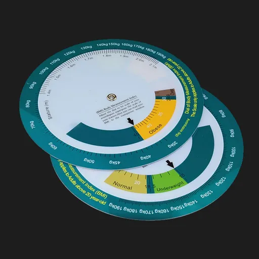 Professional Body Mass Index Wheel Calculator With Clear Scale Weight & Height Measurer Wheel Used Clear Scale Weight